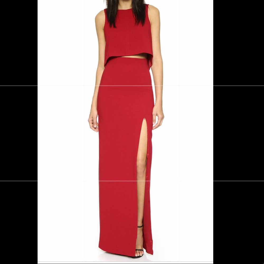 Black Halo 2 piece red dress
